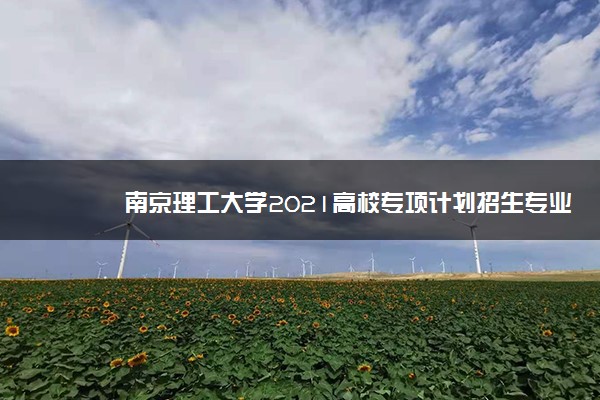 南京理工大学2021高校专项计划招生专业及计划 哪些专业招生