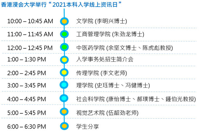 香港浸会大学举行“2021本科入学线上资讯日”