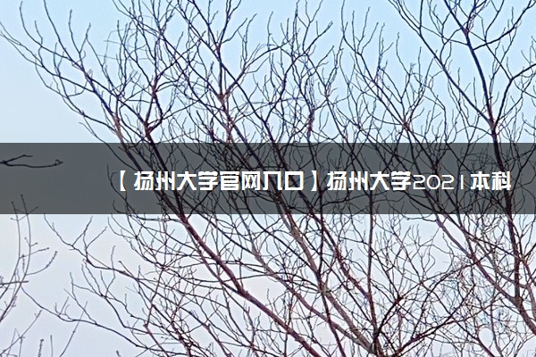 【扬州大学官网入口】扬州大学2021本科招生网入口