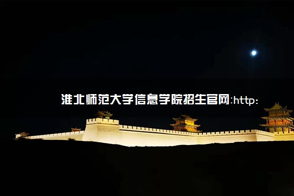 淮北师范大学信息学院招生官网：http://www.chnu.edu.cn/Category_176