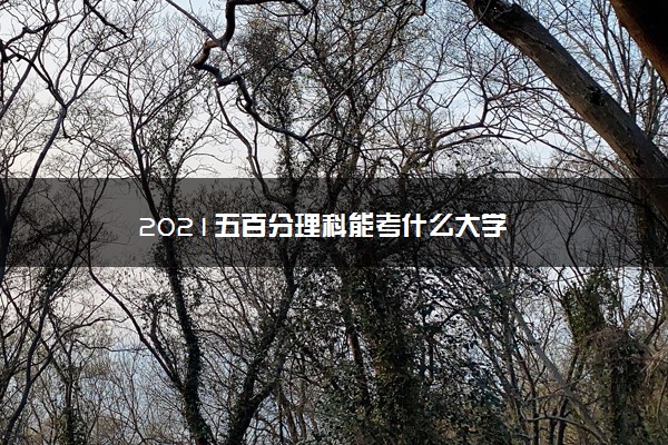 2021五百分理科能考什么大学