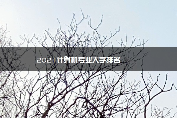 2021计算机专业大学排名