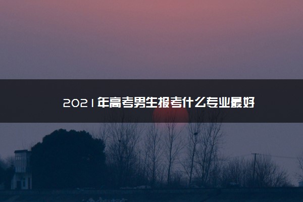 2021年高考男生报考什么专业最好