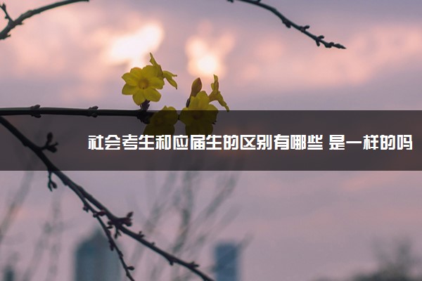 社会考生和应届生的区别有哪些 是一样的吗