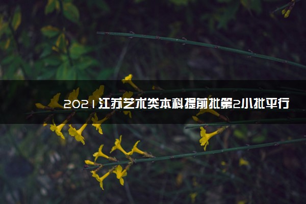 2021江苏艺术类本科提前批第2小批平行志愿投档线（器乐）