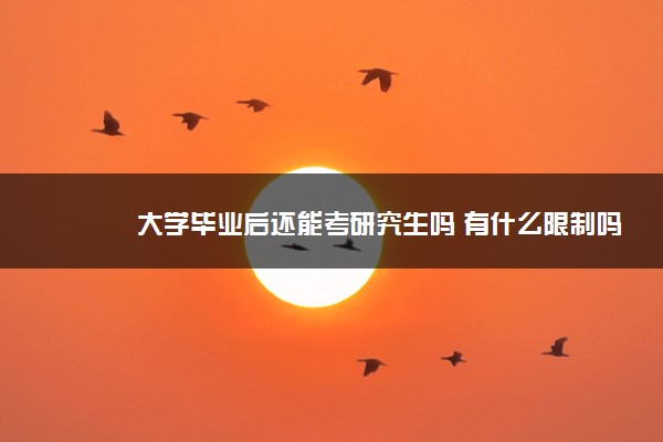 大学毕业后还能考研究生吗 有什么限制吗