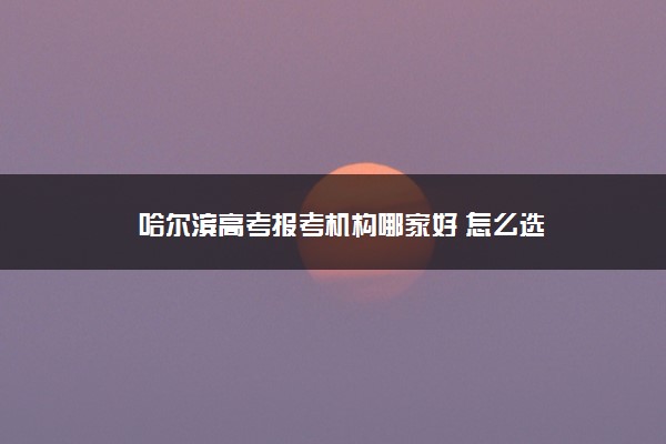 哈尔滨高考报考机构哪家好 怎么选