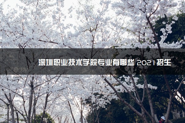 深圳职业技术学院专业有哪些 2021招生专业