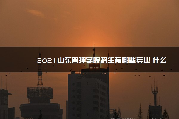 2021山东管理学院招生有哪些专业 什么专业就业好