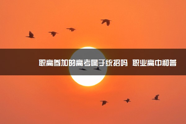 职高参加的高考属于统招吗  职业高中和普通高中的区别是什么