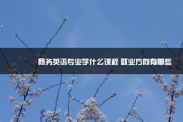 商务英语专业学什么课程 就业方向有哪些