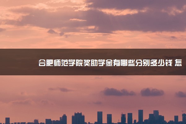 合肥师范学院奖助学金有哪些分别多少钱 怎么申请评定