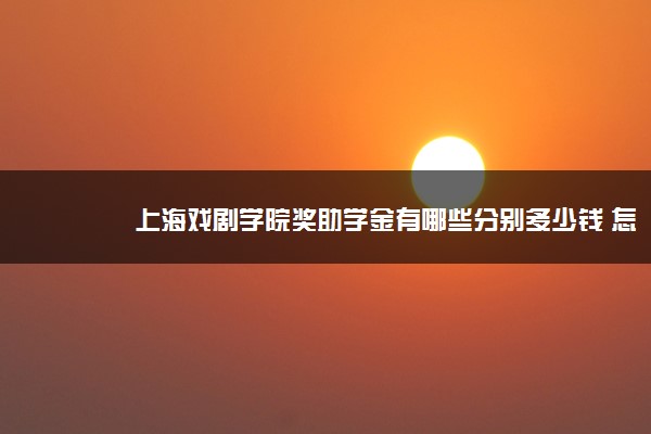 上海戏剧学院奖助学金有哪些分别多少钱 怎么申请评定