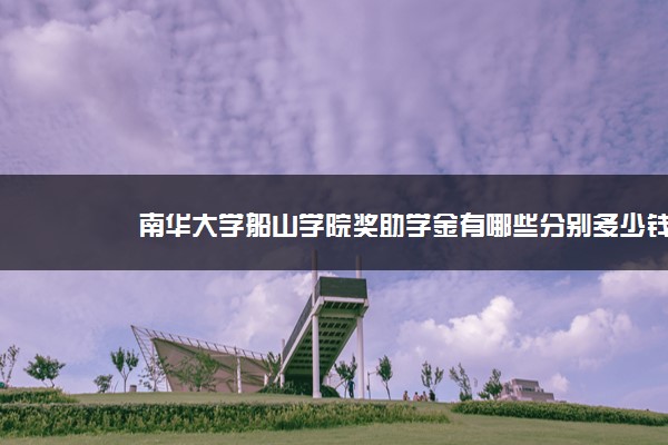 南华大学船山学院奖助学金有哪些分别多少钱 怎么申请评定