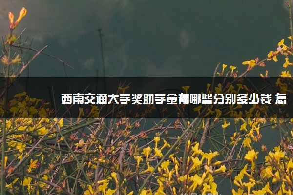 西南交通大学奖助学金有哪些分别多少钱 怎么申请评定