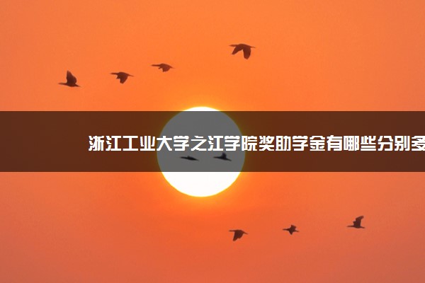 浙江工业大学之江学院奖助学金有哪些分别多少钱 怎么申请评定