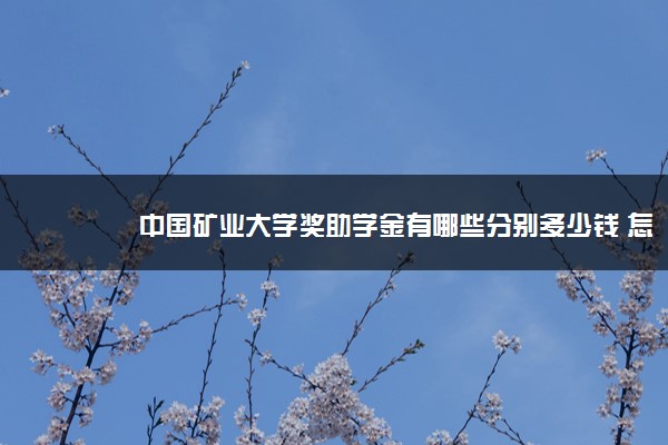 中国矿业大学奖助学金有哪些分别多少钱 怎么申请评定