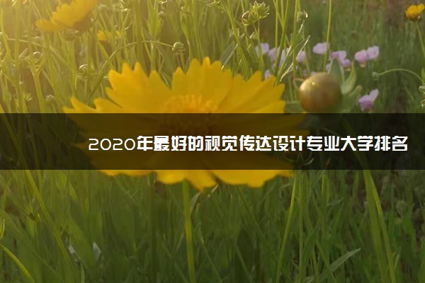 2020年最好的视觉传达设计专业大学排名