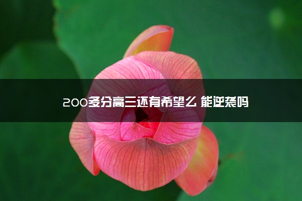 200多分高三还有希望么 能逆袭吗