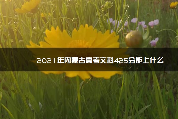 2021年内蒙古高考文科425分能上什么大学(200所)