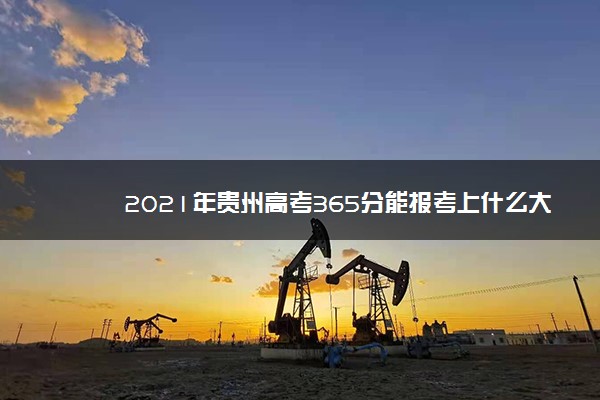 2021年贵州高考365分能报考上什么大学(理科)