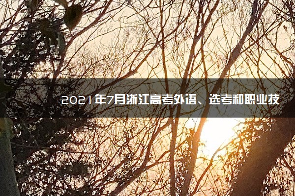 2021年7月浙江高考外语、选考和职业技能理论考试信息确认工作