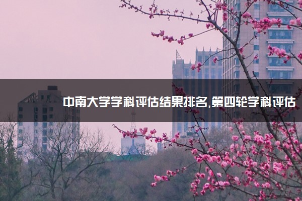 中南大学学科评估结果排名,第四轮学科评估排名