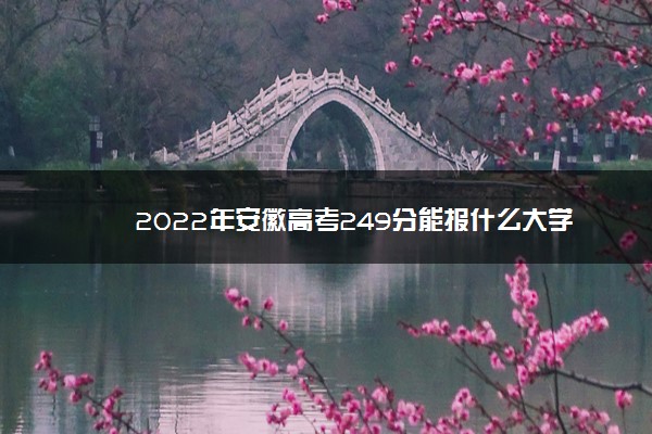 2022年安徽高考249分能报什么大学 249分能上哪些院校