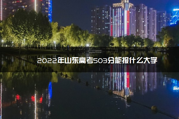 2022年山东高考503分能报什么大学 503分能上哪些院校