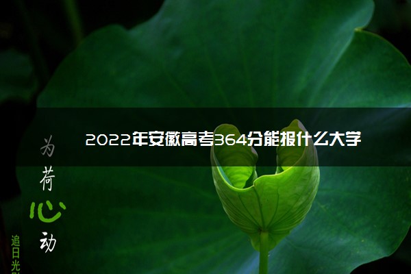 2022年安徽高考364分能报什么大学 364分能上哪些院校