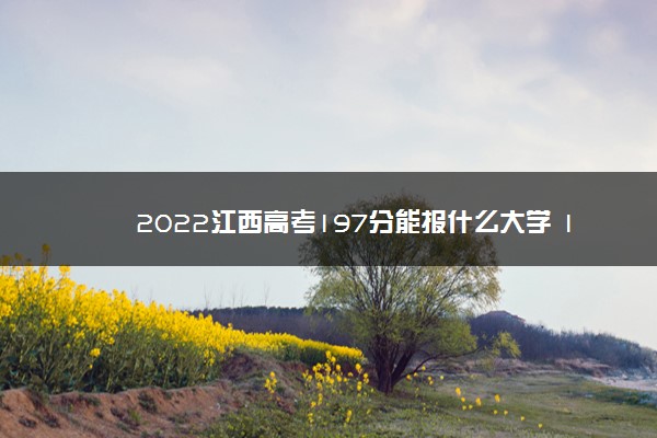 2022江西高考197分能报什么大学 197分能上哪些院校