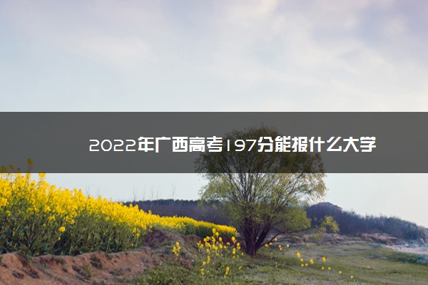 2022年广西高考197分能报什么大学 197分能上哪些院校