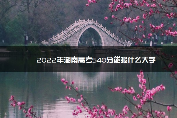 2022年湖南高考540分能报什么大学 540分能上哪些院校