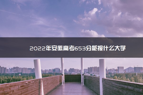 2022年安徽高考653分能报什么大学 653分能上哪些院校