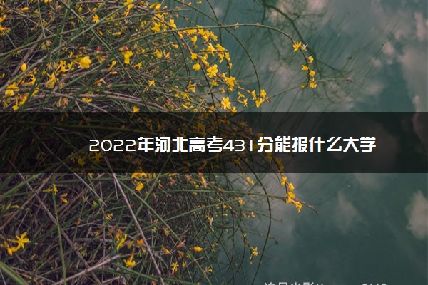 2022年河北高考431分能报什么大学 431分能上哪些院校