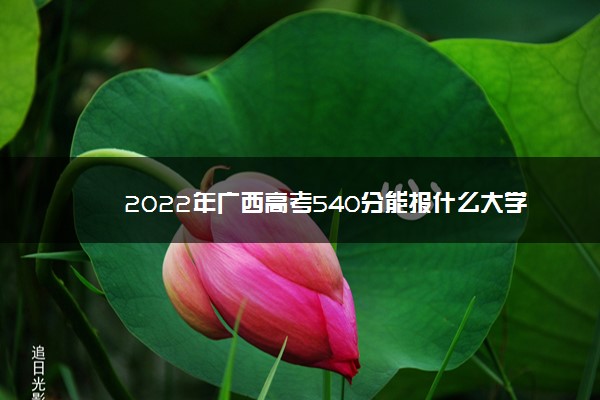 2022年广西高考540分能报什么大学 540分能上哪些院校