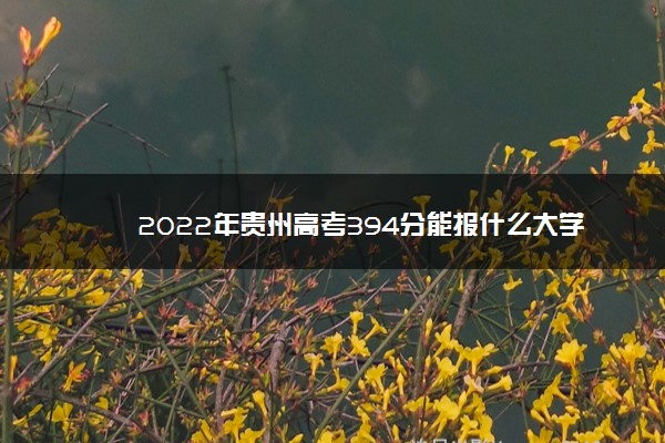 2022年贵州高考394分能报什么大学 394分能上哪些院校