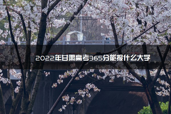 2022年甘肃高考365分能报什么大学 365分能上哪些院校