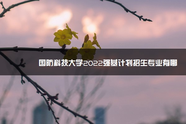 国防科技大学2022强基计划招生专业有哪些