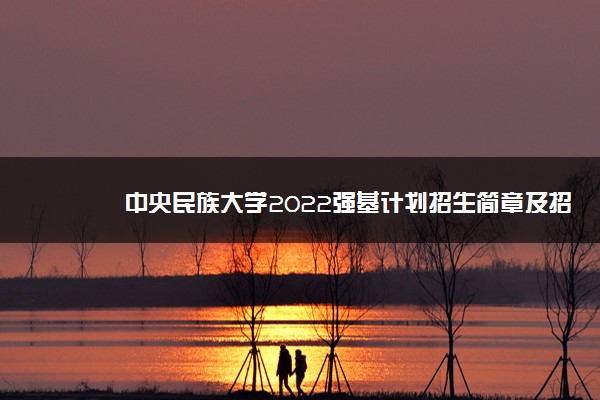 中央民族大学2022强基计划招生简章及招生计划