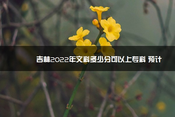 吉林2022年文科多少分可以上专科 预计多少分能录取