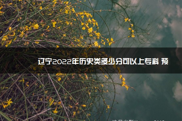 辽宁2022年历史类多少分可以上专科 预计多少分能录取