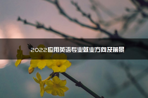 2022应用英语专业就业方向及前景