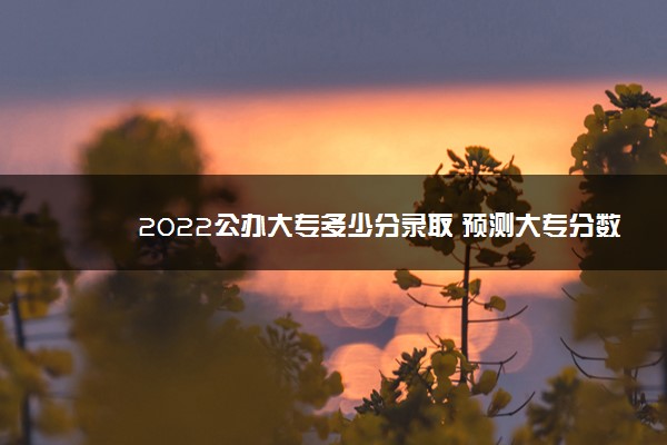 2022公办大专多少分录取 预测大专分数线