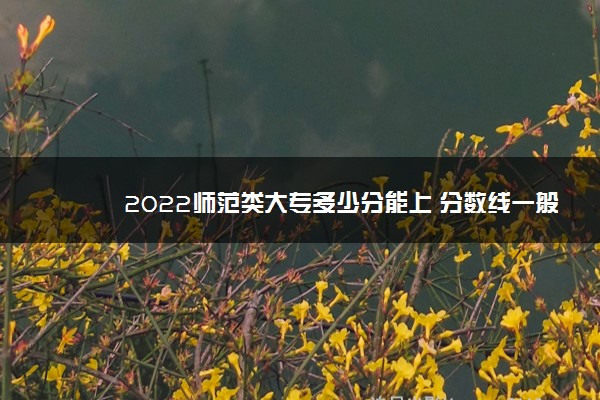 2022师范类大专多少分能上 分数线一般多少