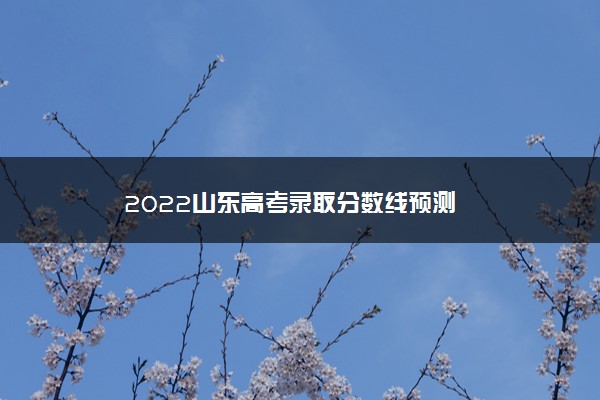 2022山东高考录取分数线预测