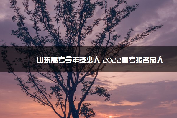 山东高考今年多少人 2022高考报名总人数预测