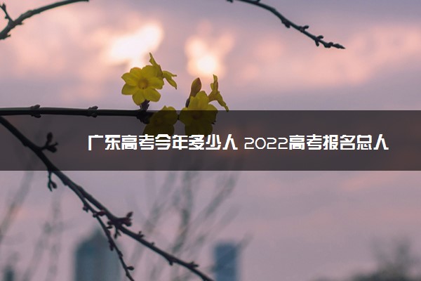 广东高考今年多少人 2022高考报名总人数预测