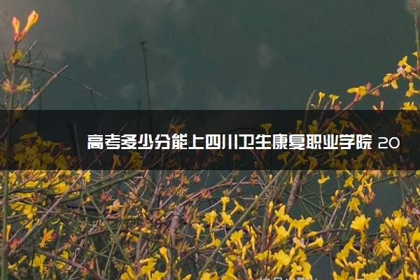 高考多少分能上四川卫生康复职业学院 2021录取分数线是多少