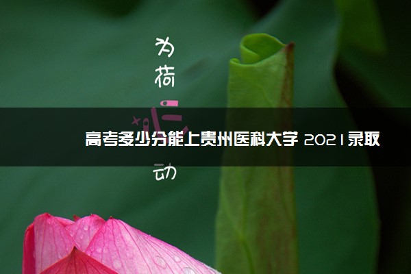 高考多少分能上贵州医科大学 2021录取分数线是多少